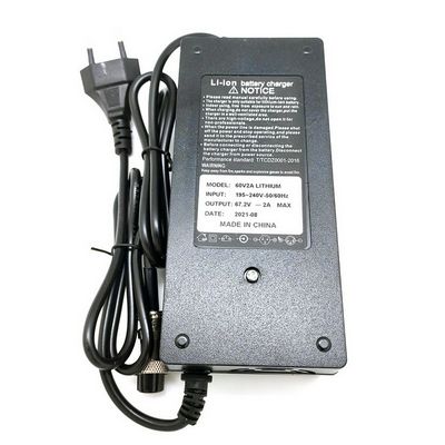 Punjač Li-ion 67,2V 2A, okrugli 3-pinski konektor (GX16), za električni romobil 1909