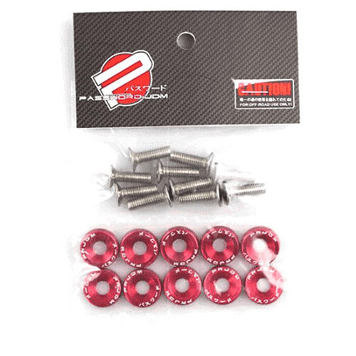 Set aluminijskih podloški s vijcima za podnicu romobila (10 kom) - crvene 1895